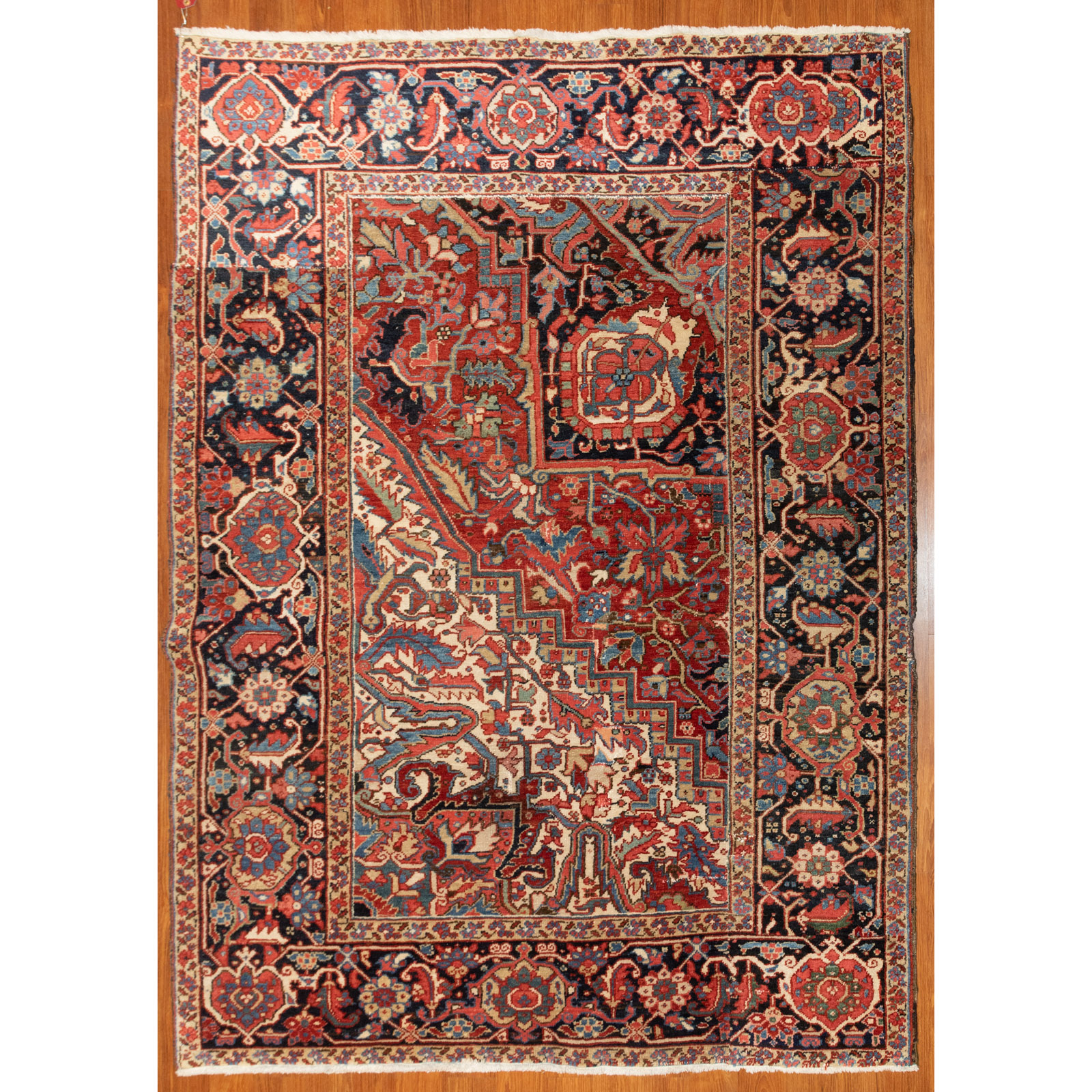 Appraisal: HERIZ RUG PERSIA X Third quarter- th century hand-knotted wool