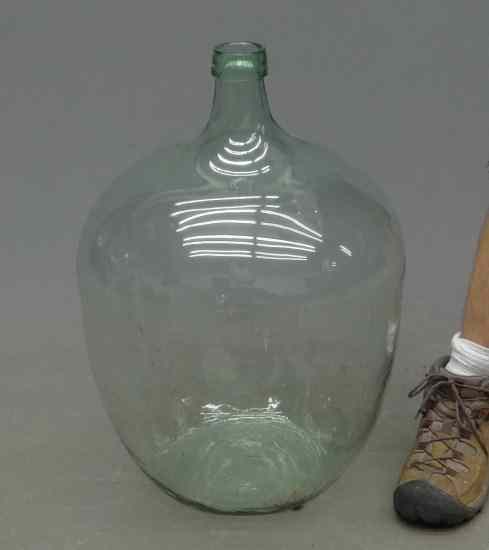 Appraisal: Clear glass demi jon jar '' Ht Provenance McCutcheon collection