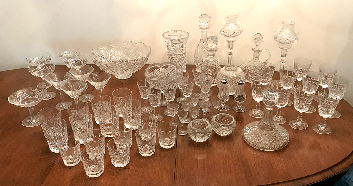 Appraisal: MASSIVE COLLECTION OF WATERFORD CUT GLASS ITEMS An assembled collection