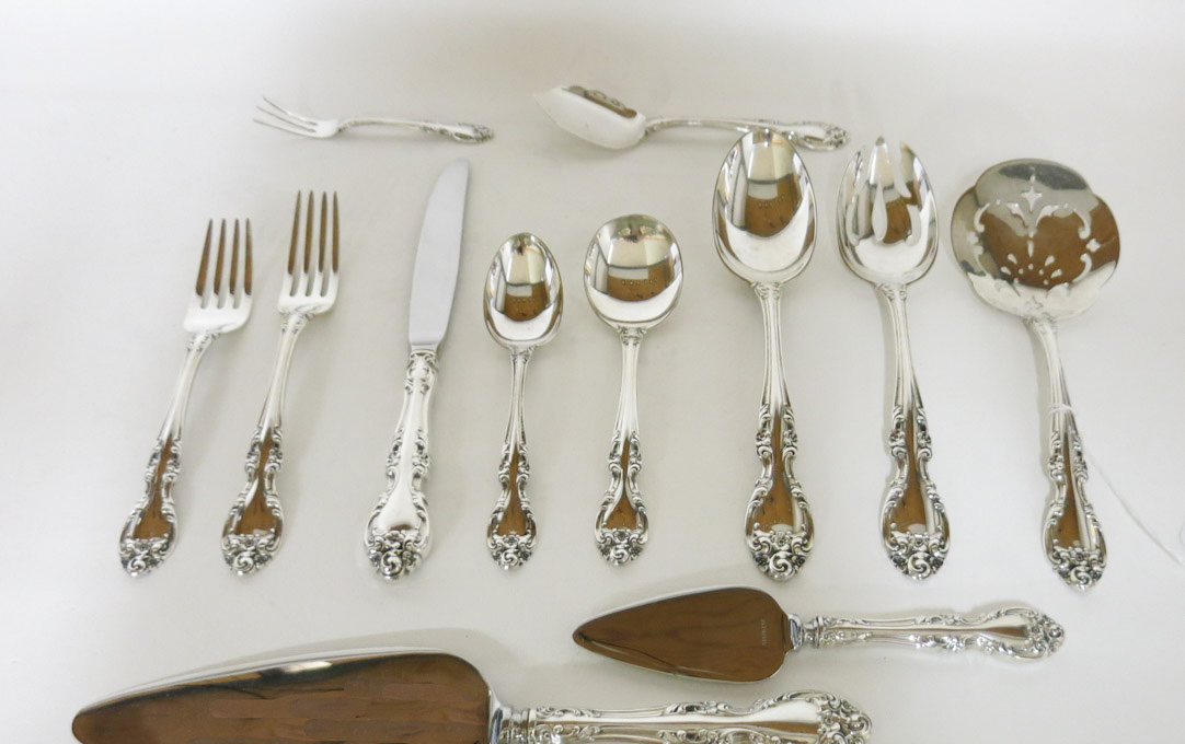 Appraisal: GORHAM STERLING SILVER FLATWARE SET plus storage case Melrose pattern