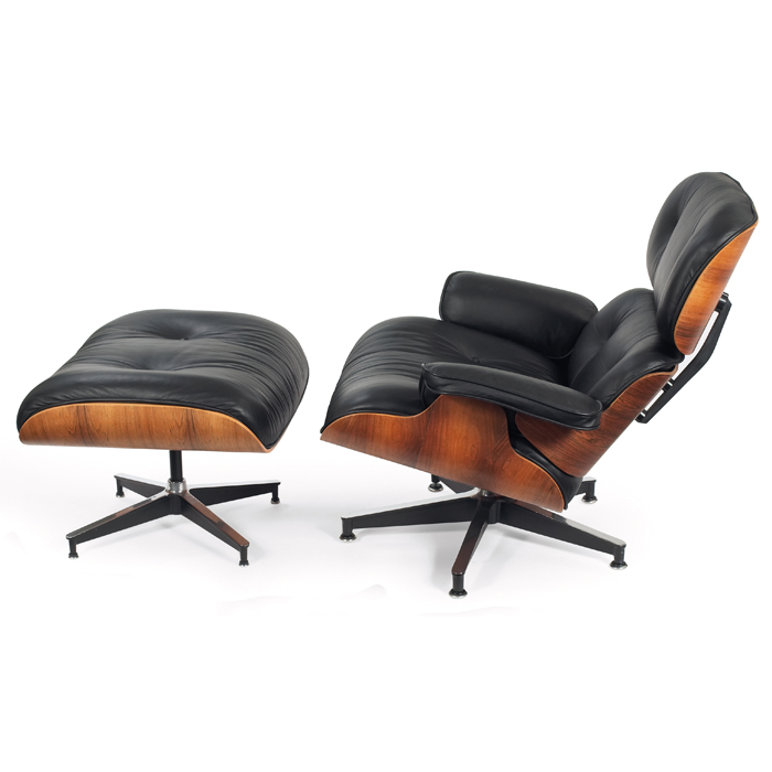 Appraisal: Charles and Ray Eames chairand ottoman by Herman Miller s