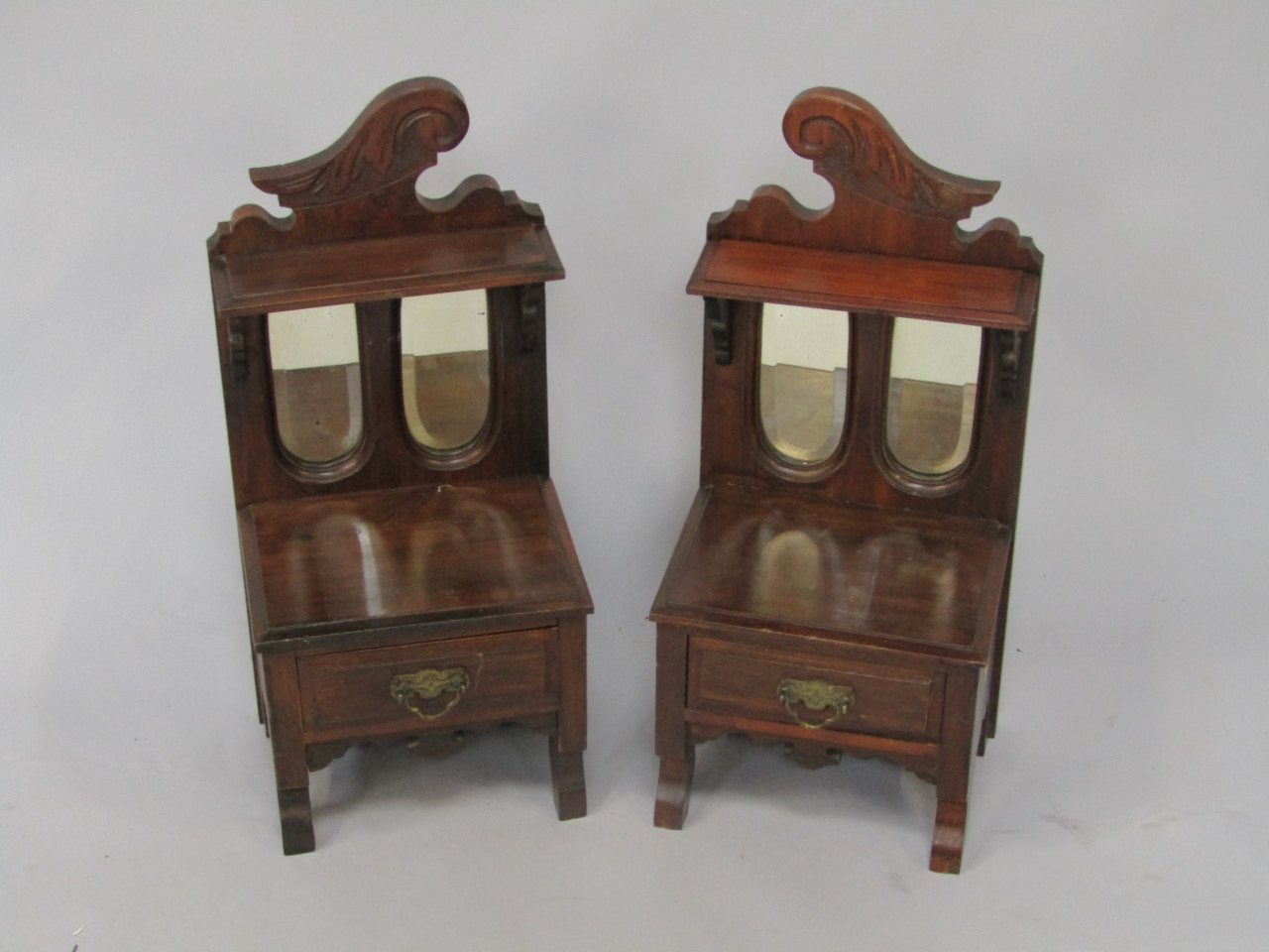 Appraisal: A pair of late thC early thC side cabinets each