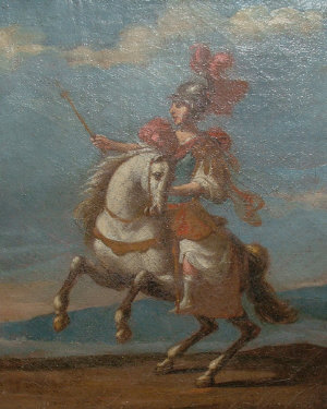 Appraisal: Follower of Giovanni Antonio Pellegrini - - Centurion on horseback