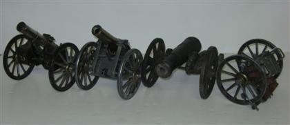 Appraisal: Two replica brass and base metal mortar launchers Early th