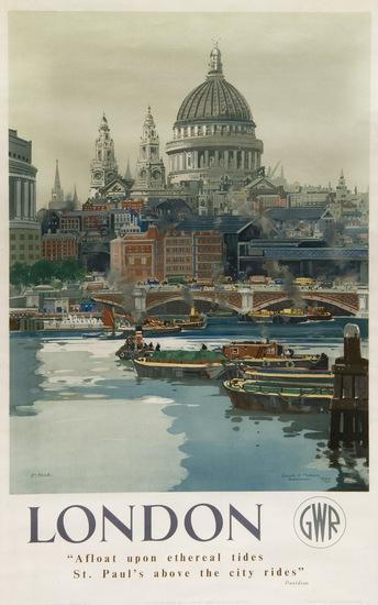 Appraisal: MASON Frank H RI LONDON St Pauls GWR lithograph in