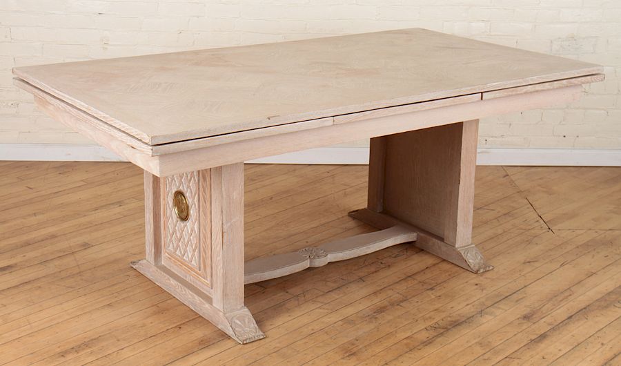 Appraisal: FRENCH CERUSED OAK DINING TABLE CIRCA A French cerused oak