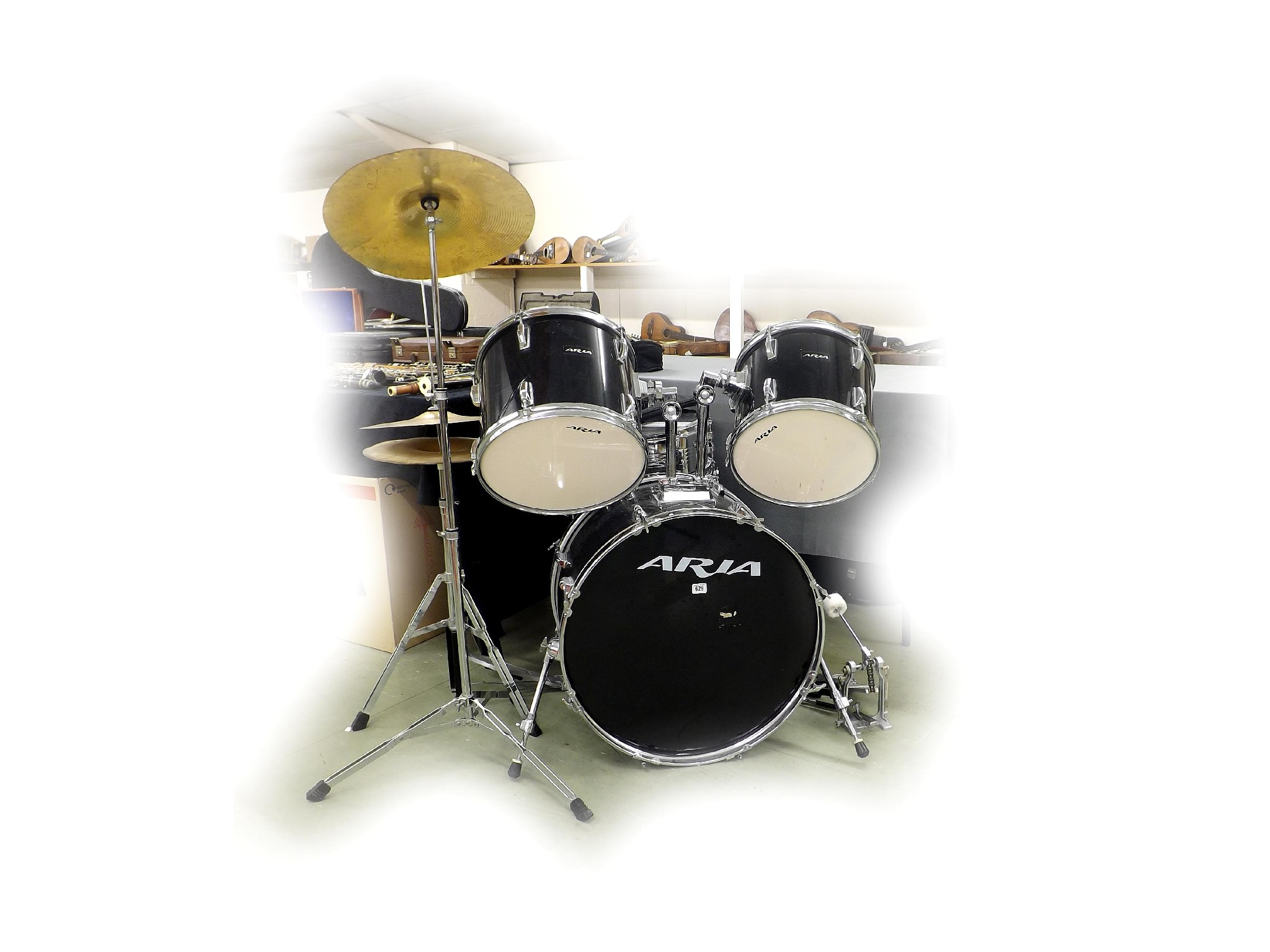 Appraisal: Aria drum kit comprising bass drum two rack toms floor