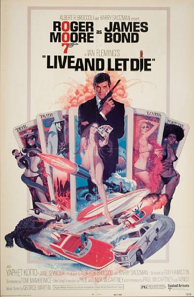 Appraisal: Two James Bond posters Live and Let Die United Artists