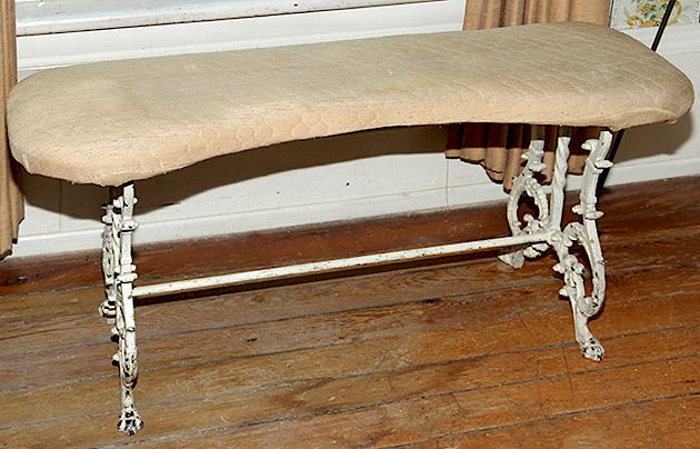 Appraisal: Cast Iron Dressing Bench A ca iron dressing bench some