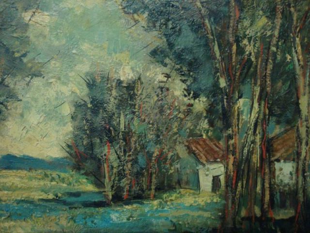 Appraisal: TAUBERT Bertoldo O C of French Landscape Signed ower right