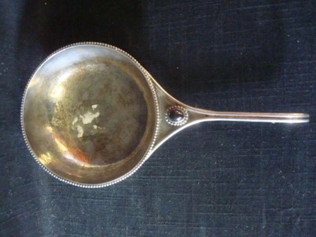 Appraisal: Arts Crafts Sterling Ladle With a precious stone insert From