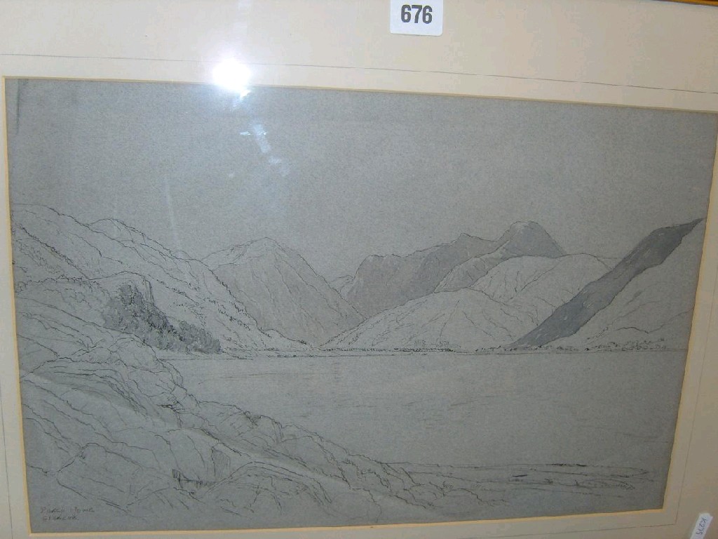 Appraisal: An ink sketch of Glen Coe signed bottom left Percy