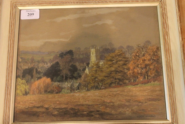 Appraisal: Hubert John Williams British - Cotswold church watercolour x