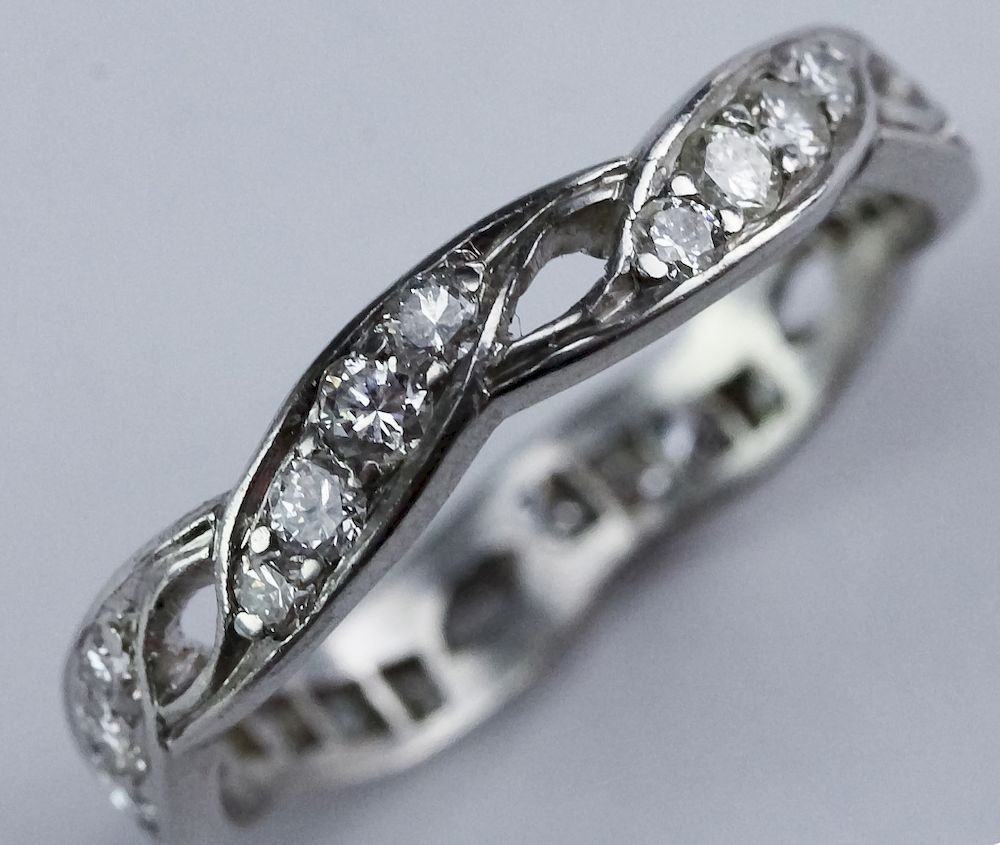 Appraisal: Platinum Eternity CTTW Diamond Ring Size Platinum and diamond eternity