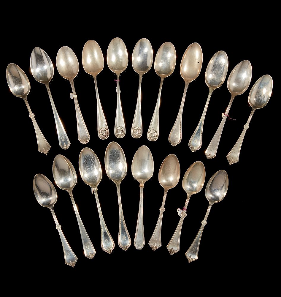 Appraisal: Sterling Silver Soupspoons assorted sterling silver soupspoons Various makers and