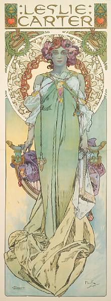 Appraisal: n a Alphonse Mucha Czech - Leslie Carter R W