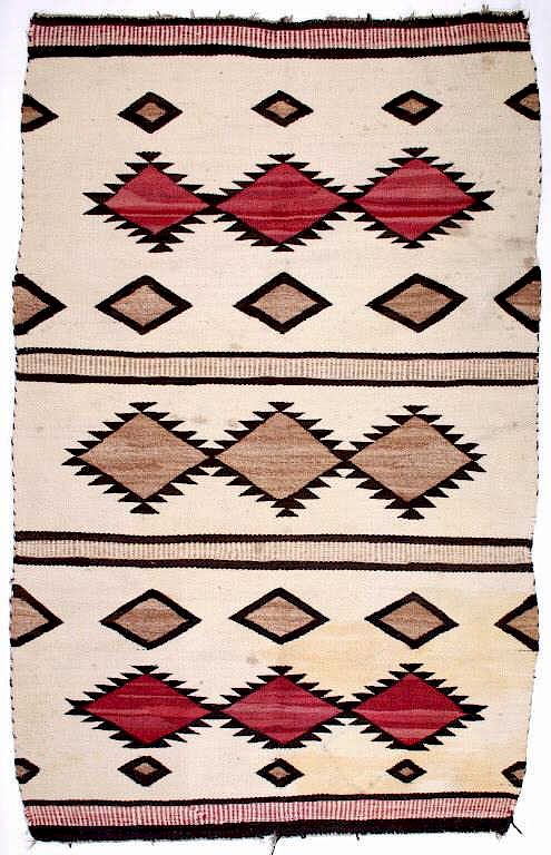 Appraisal: Navajo Native American Crystal Hand Woven Rug For your consideration