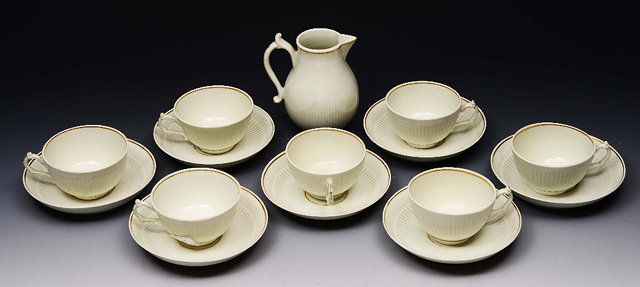 Appraisal: AN TH CENTURY WORCESTER PART TEA SERVICE consisting of seven