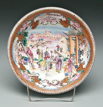 Appraisal: Chinese export porcelain bowl down turned rim tall foot ring