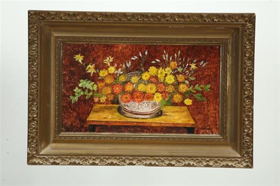 Appraisal: STILL LIFE BY E R BECKER AMERICAN TH CENTURY Oil