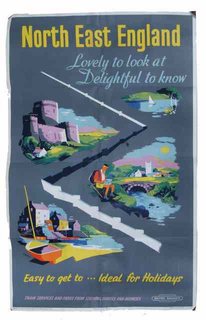 Appraisal: A BRITISH RAILWAYS ADVERTISING POSTER for north east England 'Lovely