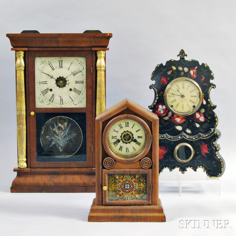 Appraisal: Three Connecticut Shelf Clocks various makers and types a Welch