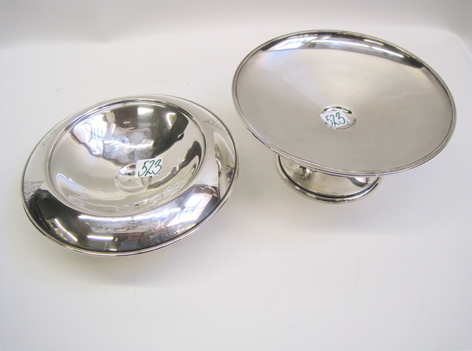 Appraisal: TWO AMERICAN STERLING SILVER PIECES Reed Barton compote D x