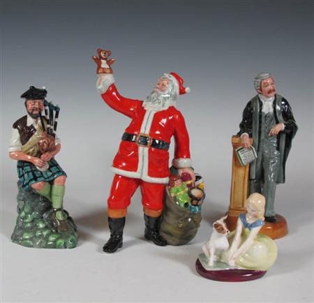 Appraisal: A group of four Royal Doulton figures comprising 'Santa Claus'