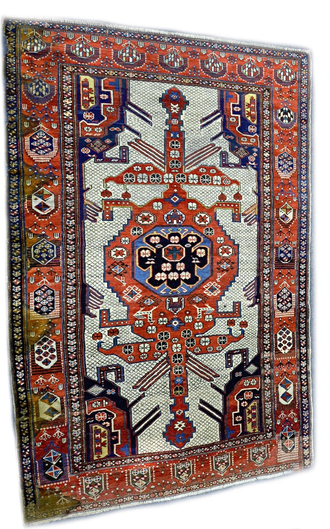 Appraisal: A Tabriz rug North West Persia with white diaper field