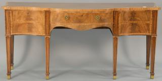 Appraisal: Baker mahogany sideboard with banded inlaid top sun faded ht