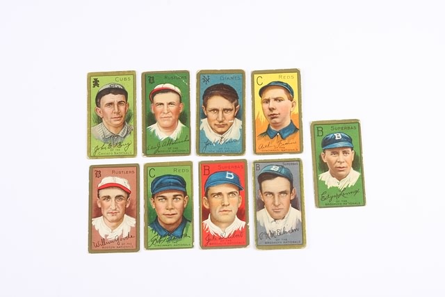 Appraisal: Grouping of nine T- baseball cards Cards include John Kling