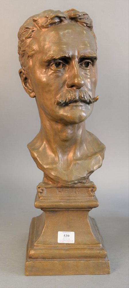 Appraisal: Henry Bonnard American th th Century bronze bust of Robert