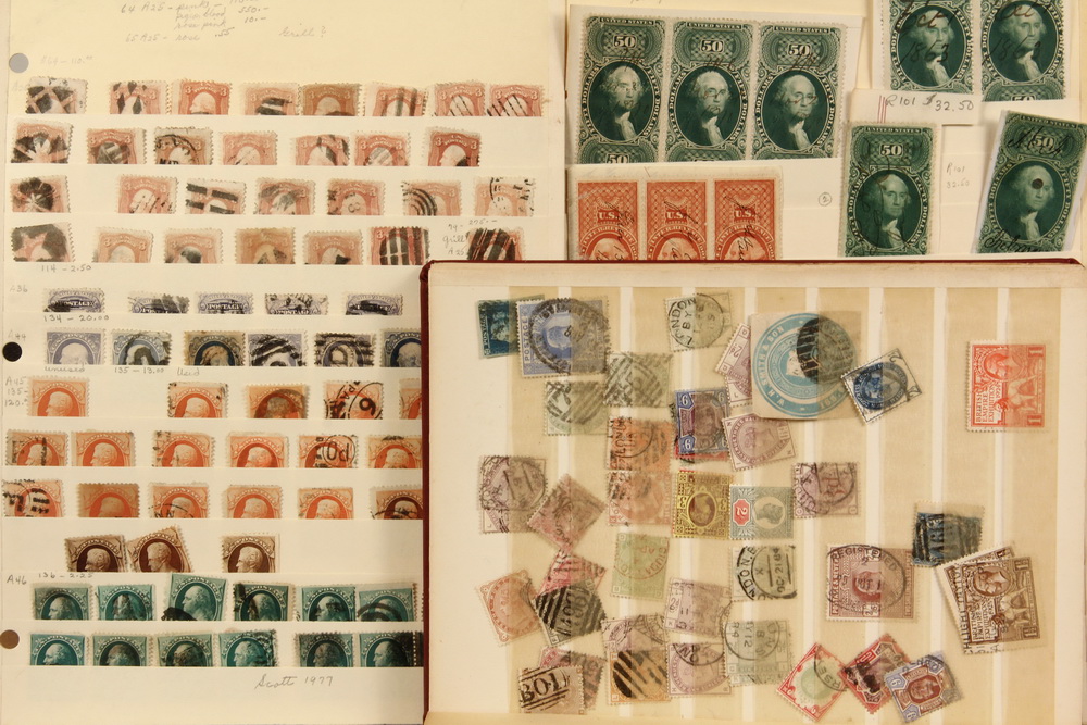 Appraisal: STAMP COLLECTION IN TRAYS - Three generation hoard including a