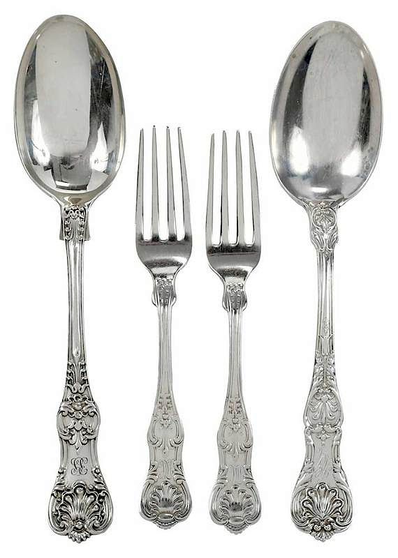 Appraisal: King Style Sterling Flatware American th century including one Tiffany