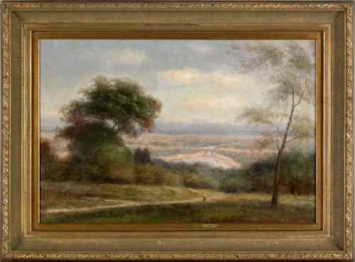 Appraisal: Oil on canvas landscape th c signed Stephano lower right