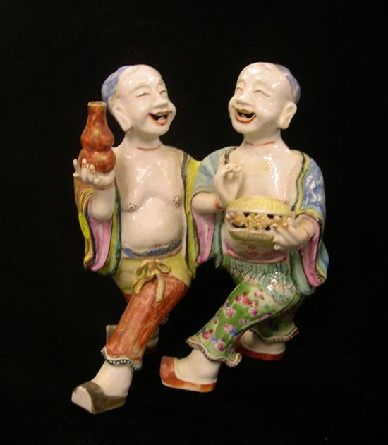 Appraisal: Chinese Export porcelain figure of the laughing twins Hehe Erxian