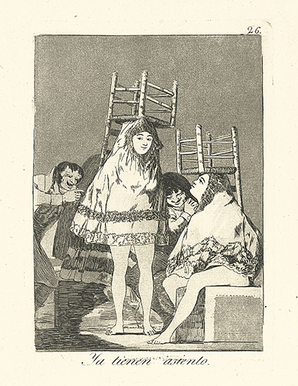 Appraisal: FRANCISCO JOS DE GOYA Ya tienen asiento Etching and aquatint