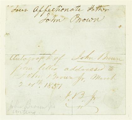 Appraisal: vol John Brown Autograph Material Benet Stephen Vincent John Brown's