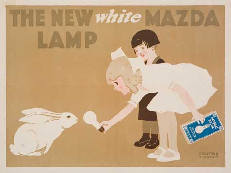 Appraisal: CHESTER N SIEBOLD DATES UNKNOWN THE NEW WHITE MAZDA LAMP