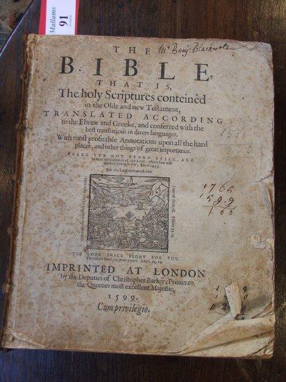 Appraisal: THE BIBLE Christopher Barker London to prelims OT tp vig