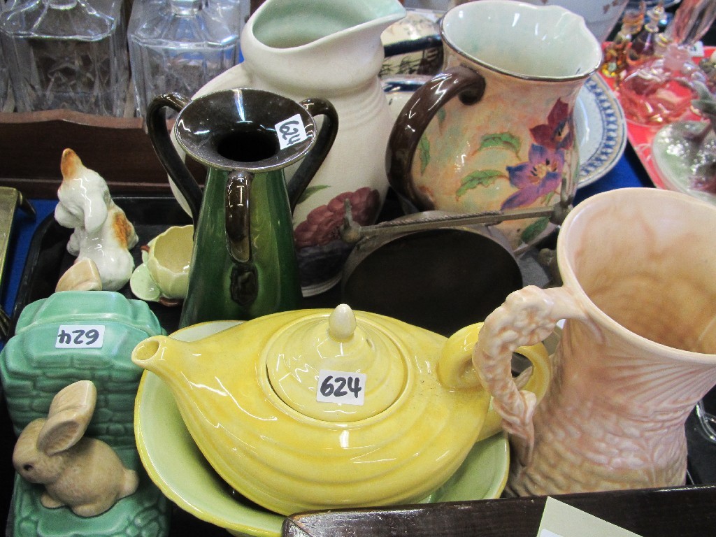 Appraisal: Tray lot of assorted ceramics to include Doulton jug Radford