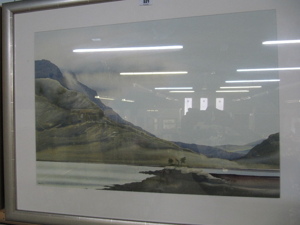 Appraisal: Watercolour Highland landscape signed and dated Dunlop '