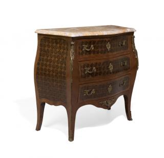 Appraisal: A LOUIS XV STYLE KINGWOOD AND PARQUETRY THREE Early th