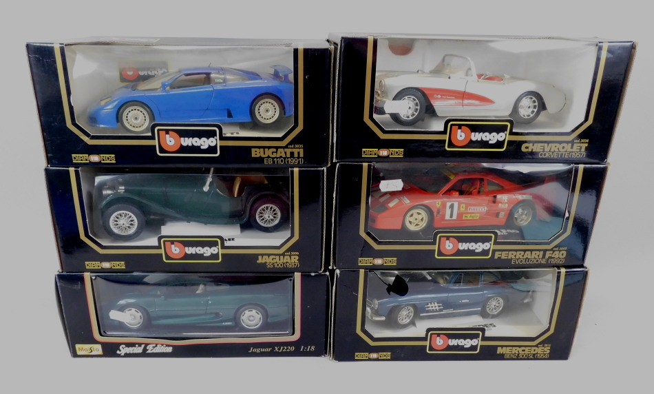 Appraisal: Six large die-cast vehicles to include Burago and Maisto