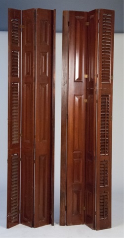 Appraisal: Two Large Folding Shutters H