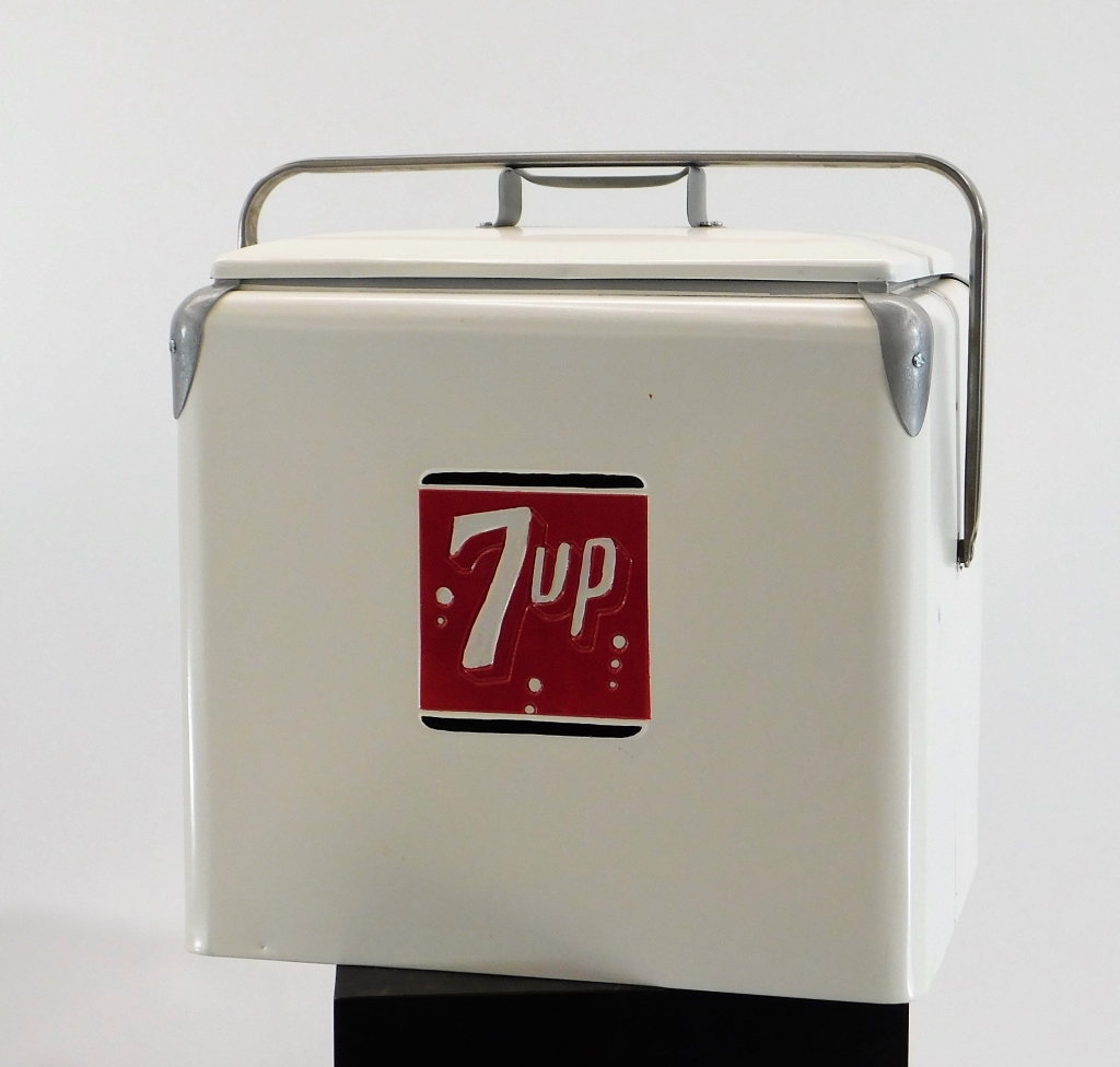 Appraisal: VINTAGE -UP WHITE ADVERTISEMENT COOLER United States th CenturyVintage -Up