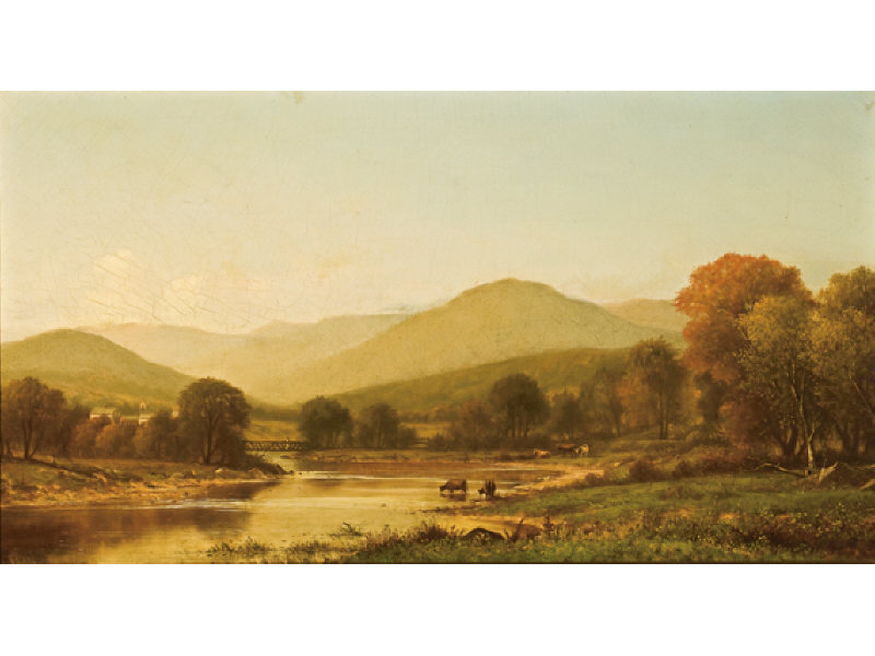 Appraisal: CHARLES WILSON KNAPP AMERICAN - New England mountain lake with