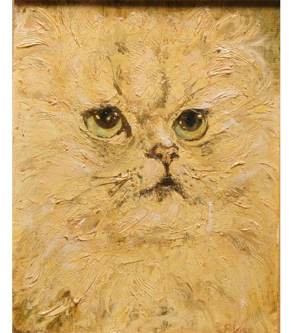 Appraisal: Elyse Knox Harmon American b 'Persian Cat' portrait oil on