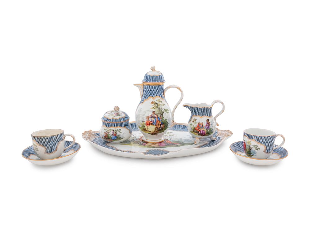 Appraisal: A Meissen Porcelain Tete-a-Tete A Meissen Porcelain Tete-a-Tete Late th