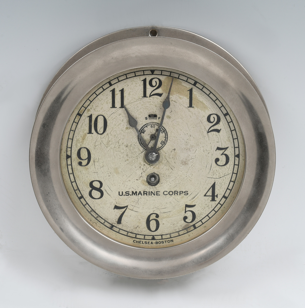 Appraisal: CHELSEA U S MARINE CORPS SHIP'S CLOCK Serial impressed at